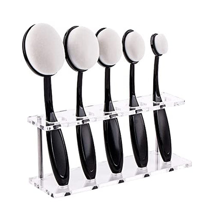 UNIMEIX 5 Pack Blending Brush for Card Making Crafting Ink Blender Brushes Set Tool Paper Background Brush Drawing Scrapbooking & Stamping Supplies (Black) - color: White, size: 5 Pack Brush with square holder
