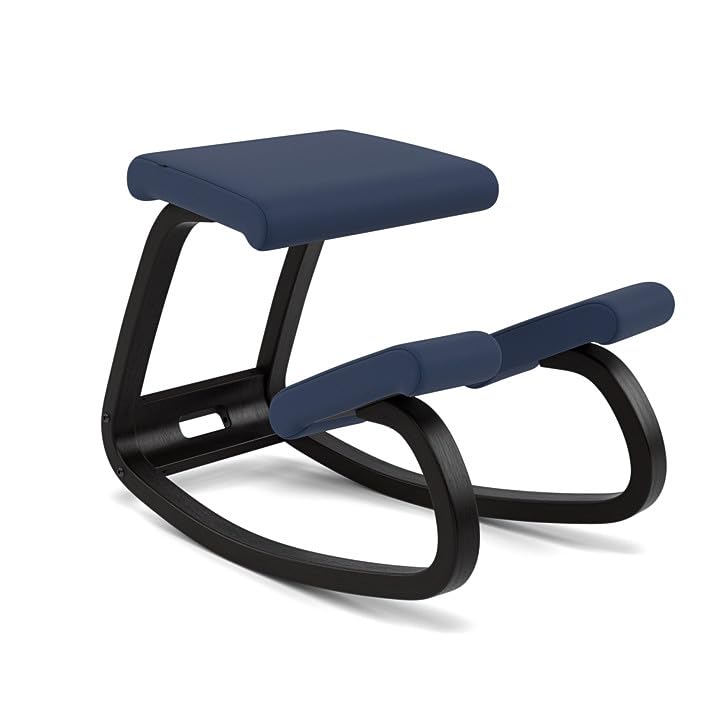 Variable, original knee chair, design from Peter Opsvik - black/blue - color: Black/Blue