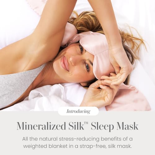 nodpod Mineralized Silk Gentle Pressure Sleep Mask, Weighted Eye Mask | Patented Light Blocking Design for Sleeping, Travel & Relaxation, Bead Filled, Machine Washable, BPA-Free, Petal - color: Petal Silk