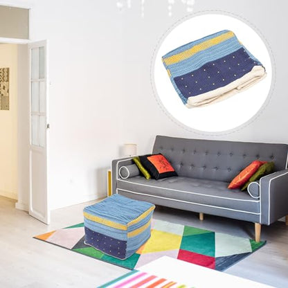 STOBAZA Floor Mat Pillow Seat Cover Cotton Pad Outdoor Chair Seat Tatami Cover Office Chair - color: Sky-blue