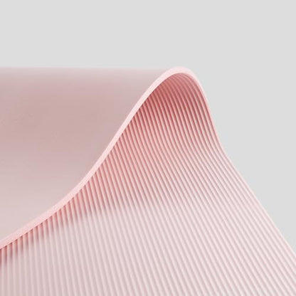Phoenix Fitness NBR Yoga Mat - 15mm Extra Thick Exercise Mat with Carry Strap - Non Slip Yoga Mat for HIIT, Exercise & Pilates for Men and Women - Black or Pink - color: Pink