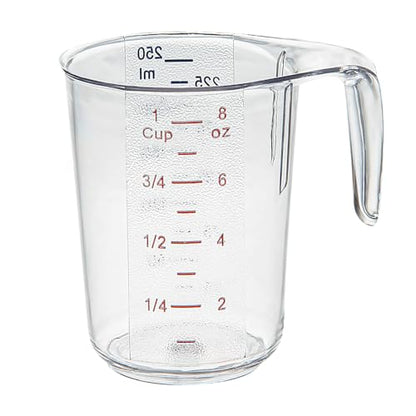 Restaurantware Clear Plastic Cup Measuring Cup, 3.8 x 3 x 3.8 In - size: 3.75" × 3.00" × 3.75"