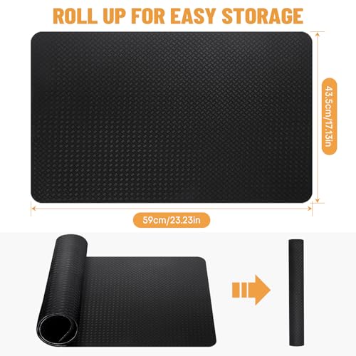 Under Desk Elliptical Mat - Non-Slip Exercise Equipment for Peloton Bike, Small Exercise Mat for Desk Workout Equipment - color: Double-sided 1 Pc
