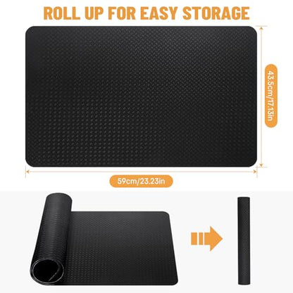 Under Desk Elliptical Mat - Non-Slip Exercise Equipment for Peloton Bike, Small Exercise Mat for Desk Workout Equipment - color: Double-sided 1 Pc
