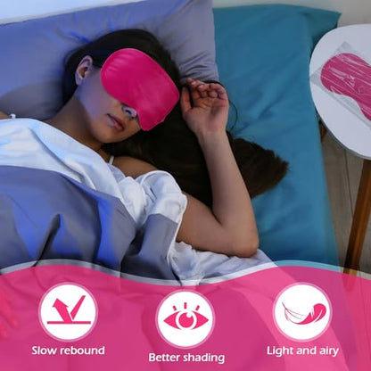 Tarpop 200 Pcs Eye Masks Adjustable Sleeping Mask, Rose Red - color: Rose Red