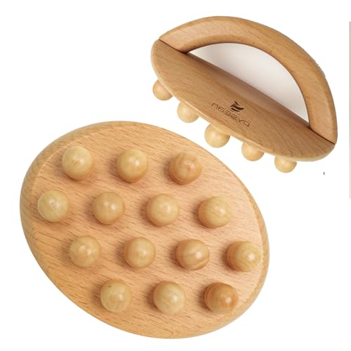 Wooden Mushroom Head Massage Tool for Scalp and Head Care | Manual natural wood design with a smooth grip for gentle scalp stimulation, relaxation and easy daily self-massage