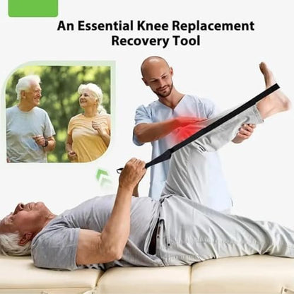 10 Loops Stretching Strap Yoga Strap for Home Workout, Exercise, Pilates and Gymnastics, Non-Elastic Stretch Bands for Women & Men - color: Black