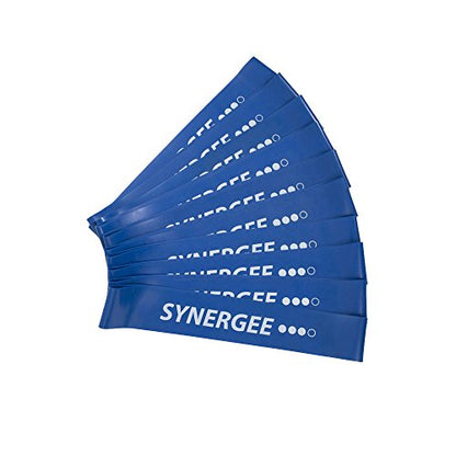 Synergee Mini Loop Bands – Resistance Bands for Home or Gym - color: d) Blue 10 Pack