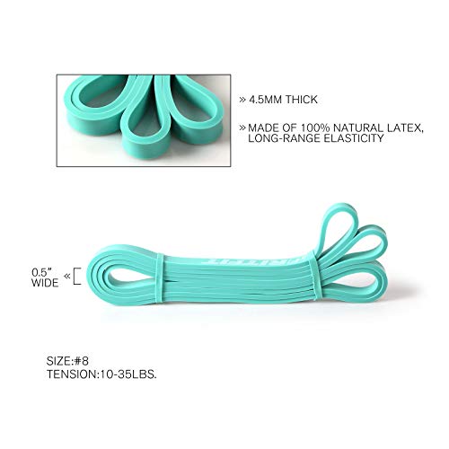 RitFit Pull Up Assist Band in Natural Latex for Stretching and Mobility - color: Aqua