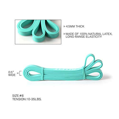 RitFit Pull Up Assist Band in Natural Latex for Stretching and Mobility - color: Aqua