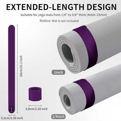 Yoga Mat Carrier Strap, Adjustable Thick Straps Sling for Carrying Large Mats, Stretching Band - color: 1pc Slap Band Purple