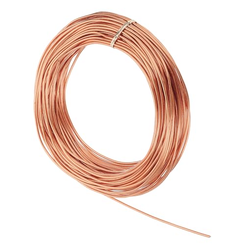 MECCANIXITY 10 Gauge 2.5mm Aluminum Wire, 100 Feet Bendable Metal Craft Armature Wire for Jewelry Making DIY Beading Floral Wreath Wrapping Sculpting, Rose Gold - color: Rose Gold, size: 10 Gauge x 100Ft