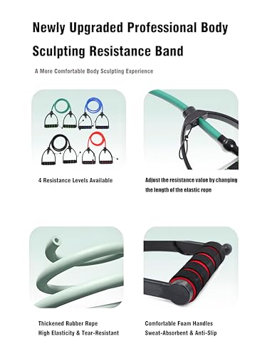Resistance Bands with Handles, Adjustable Length Exercise Bands for Home Workouts & Physical Therapy, Strap for Arms, Legs & Full Body Fitness - color: Green