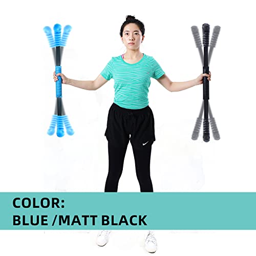 Elastic Fitness Stick Elastic Bar Body Exercise Bar Muscle Training for Exercise Tremor Stick Shoulder Rehabilitation Physical Therapy, Aerobics,Body Shaping Home Gym Yoga, Pilates - color: Blue