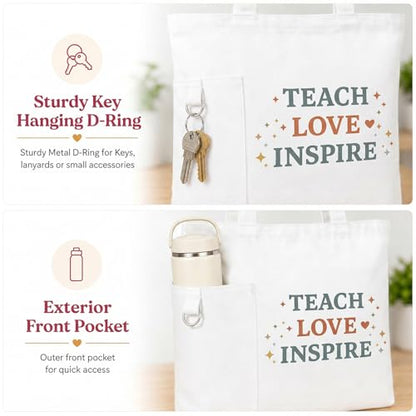 Teacher Tote Bags for Travel Shopping, Teacher Appreciation Gifts - color: Style-2