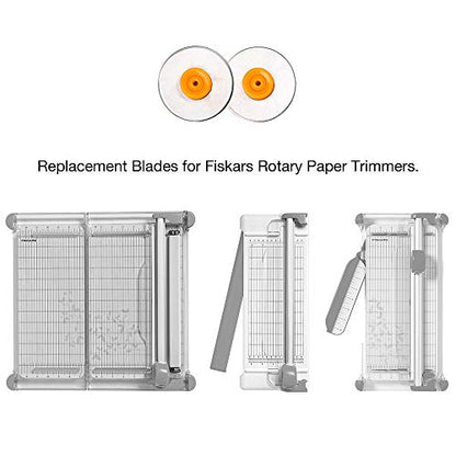 Fiskars 28mm Replacement Rotary Cutter Blades (2-Pack) - Style F - Compatible with Fiskars 28mm Rotary Paper Cutters - style: Style F - 28mm