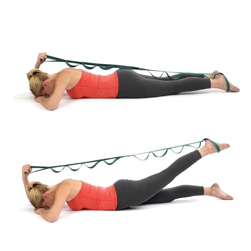 OPTP The Original Stretch Out Strap with Exercise Book, USA-Made Yoga Strap | USA-made Stretch Out Strap for flexibility & mobility, physical therapy, yoga stretching strap & knee therapy strap