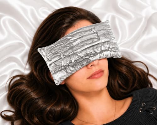 Handmade Luxe Serenity Eye Pillow - All-Natural Flaxseed - Unscented or Lavender Scented – Weighted Eye Mask for Yoga, Meditation, Hot & Cold Therapy - color: LOVELY LILAC, style: UNSCENTED