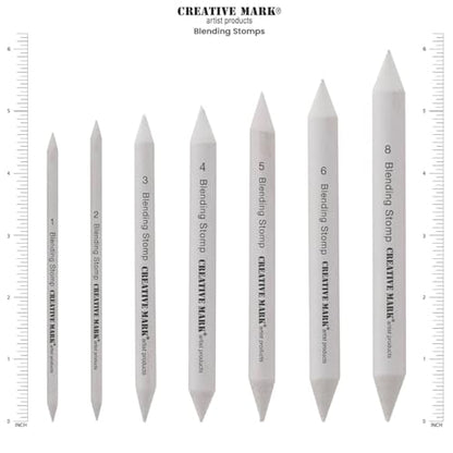 Creative Mark Blending Stumps - Perfect Art Set for Charcoal, Pencils, Pastels - Ideal for Artists and Designers - Solid Double 10 Sets of 6-60 Total - size: Set of 6 - 10 Pack