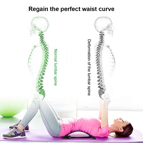 HONGJING Back Stretcher, Back Cracker for Back Pain Relief | Lumbar Traction Spine Deck with Acupressure Massage, Great for Herniated Disc, Sciatica, Scoliosis - color: Blue