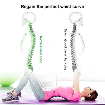 HONGJING Back Stretcher, Back Cracker for Back Pain Relief | Lumbar Traction Spine Deck with Acupressure Massage, Great for Herniated Disc, Sciatica, Scoliosis - color: Blue
