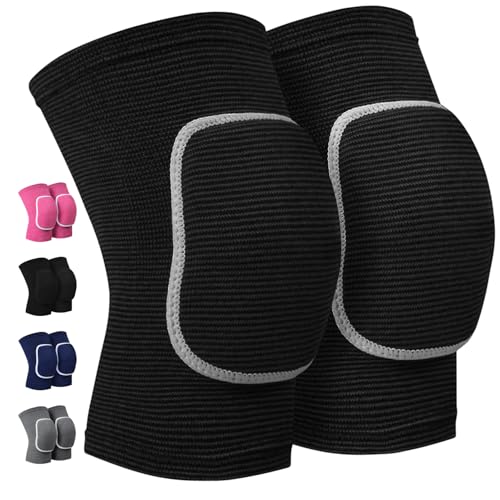 Volleyball Knee Pads for Dancers, Soft Breathable Knee Pads for Men Women Kids Knees Protective, Knee Brace for Volleyball Football Dance Yoga Tennis Running Cycling Workout Climbing - color: Black White, size: Small