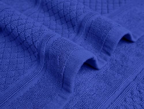 Avalon Towels Blue Bath Mat - 100% Cotton Set of 2 Absorbent Bathmat - Bathroom Mats Quick Dry Bath Mats for Bathrooms (22x34 Inches) - color: Blue, size: Pack of 2