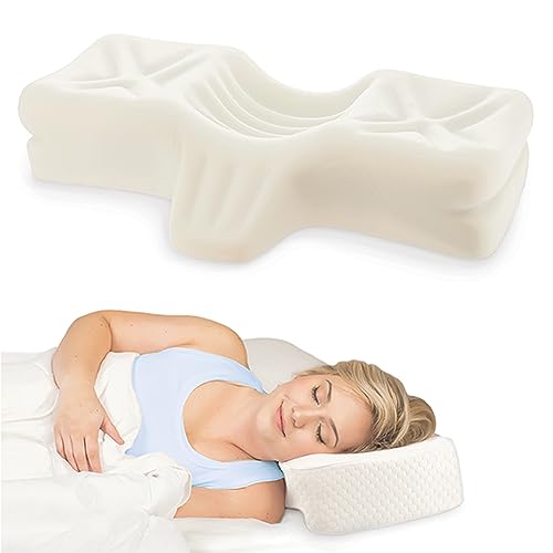 Therapeutica Ergonomic Cervical Pillow for Neck Pain Relief, Average, WH - color: White, size: Average