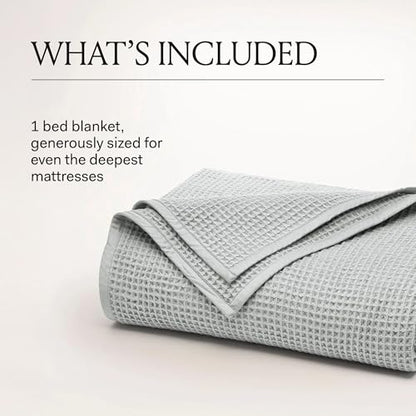 BOLL & BRANCH Waffle Bed Blanket, King/Cal King, Cream - color: Cream, size: King/California King