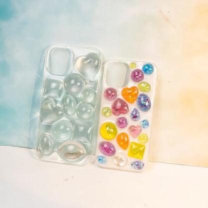 FUNSHOWCASE Cabochon Gem Silicone Mold 2 Trays for Resin Casting Jewelry Making - color: 176 Cavities 38 Designs
