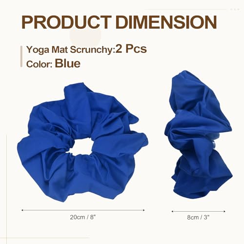 Yoga Mat Scrunchy, Durable & Elastic Fabric Yoga Mat Strap Band - color: Blue