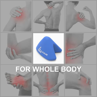LEZER, Trigger Massage Point, Manual Massage Ball, Muscle Knots Relief Tool, Myofascial Release, Physical Therapy, Plantar Fasciitis, Set of 2 (Blue Trigger and Black Ball) - style: 08 - Trigger Blue + Hard Ball
