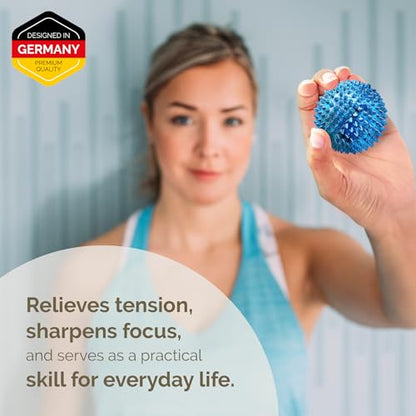 2X Spiky DBT Skill Balls | 1.85 inch | Magnetic Stress Relief Balls | Spiky Massage Balls for Relaxation, Tension Release, Focus & Mobility (Light Blue) - color: Light Blue, size: 2 inches