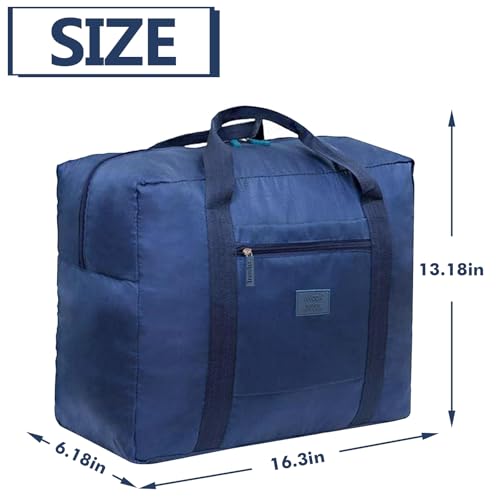 Travel Duffel Bag 12 PCS Foldable Travel Bag Bulk Carry on Luggage Bag Waterproof Tote Sports Gym Bag Lightweight Large Weekender Overnight Bag for Women and Men (Blue 12PCS) - color: Blue 12PCS