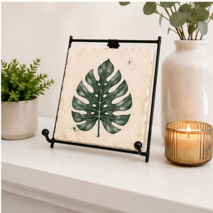 Black Metal Tabletop Easel Stand Set of 3 – 5 Inch Decorative Display Stands for Plates, Frames, Books, Signs & Art – Folding Countertop Holder for Home Décor & Retail Display - size: 5 Inch