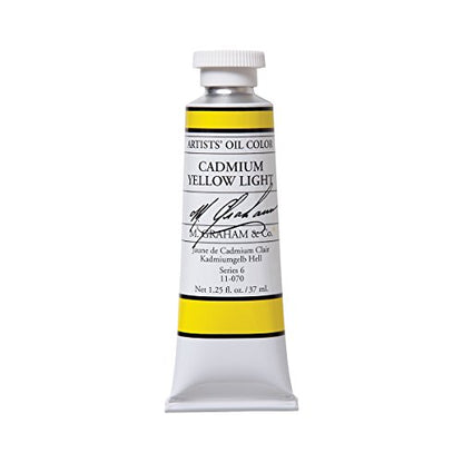 M. Graham Artist Oil Paint Cadmium Yellow Light 1.25oz/37ml Tube - color: Cadmium Yellow Light, size: 1.25 Fl Oz (Pack of 1)
