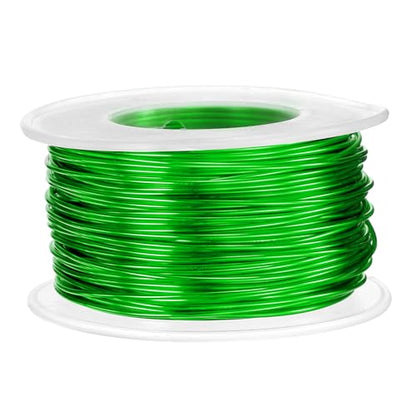 HARFINGTON 18 Gauge Aluminum Craft Wire 1.0mm 98.5ft Flexible Bendable Anodized Metal Jewelry Sculpting Wire for Jewelry Making Modelling Craft DIY, Green - color: Green, size: 30M x 1.0mm