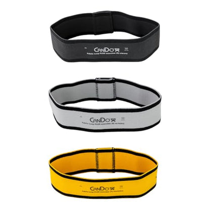 CanDo Fabric Loop Plus, Resistance Exerciser Loops, Set of 3 - size: 8", style: X-Heavy to XXX-Heavy Strength