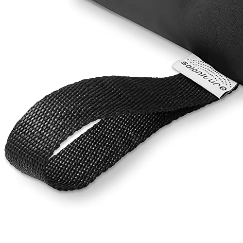 Saloniture Half Round Neck Massage Table Bolster Pillow Pad - 13 x 6 x 3 Inch - Black - color: Black