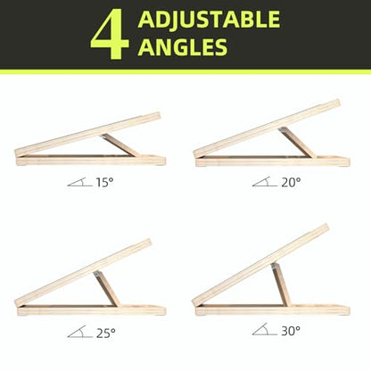 Adjustable Wooden Slant Board for Calf Stretching ,Portable Calf Strecther Incline Board for Knees Ankle Heel Feet Leg,Slanted Board for Physical Therapy