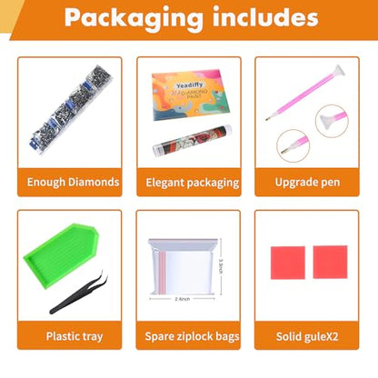 Yeadiffy Diamond Art Painting Kits for Adults Diamond Art Kits for Adults Beginners,5D Translucent Gems Diamond Painting,DIY Full Drill Diamond Gem Art and Crafts 12x16inch (Succulent) - color: Succulent
