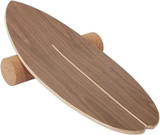Balance Board Indoor Surfboard Surf Style Home Fitness with Wheel for Exercise, Athletic Training and Board Sports - Fun Workout Equipment For Balance, Stability and Improving Core Strength - color: NO BASE