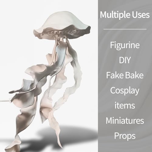 Air Dry Clay Lightweight, Flexible Modeling Clay for Adults Arts and Crafts | Professional & Moldable, Soft & No-Stick, Polymer Clay for Sculpting, Molding,Anime Figures,Making Costumes,DIY Projects - color: White