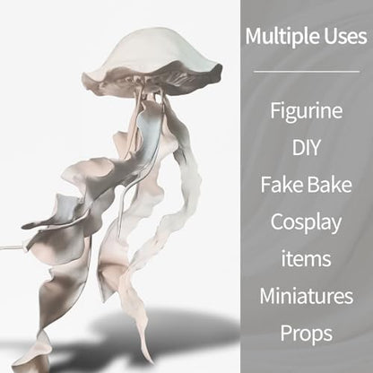 Air Dry Clay Lightweight, Flexible Modeling Clay for Adults Arts and Crafts | Professional & Moldable, Soft & No-Stick, Polymer Clay for Sculpting, Molding,Anime Figures,Making Costumes,DIY Projects - color: White
