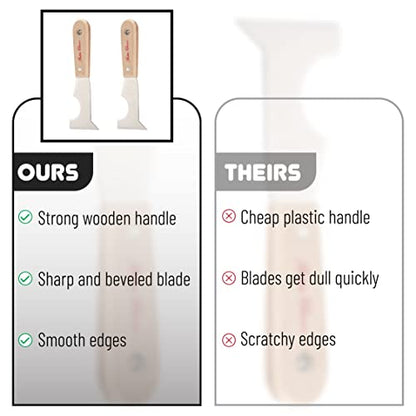 Bates- Paint Scraper, Taping knife, Pack of 2 Putty Knife Scraper, Scraper, 5 in 1 tools, Spackle Knife, Caulk Removal Tool, Painters Tool, Paint Can Opener, Paint Remover for Wood, Wallpaper Scraper