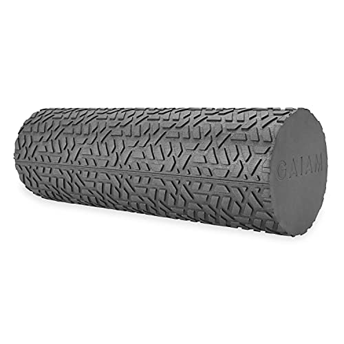 Gaiam Restore Compact Textured Foam Roller, 12", Muscle Recovery | 12"L x 4" Diameter | Textured Surface | Deep Tissue Massage | Travel-Friendly | Muscle Recovery