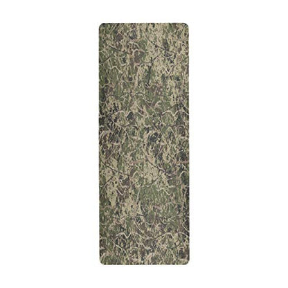 Qilmy Fantasy Mandala Pattern Yoga Mat, Non-Slip Texture Pro Yoga Mat Eco Friendly Exercise & Workout Mat for Yoga, Pilates and Floor Exercises - color: Abstract Hunting Camo