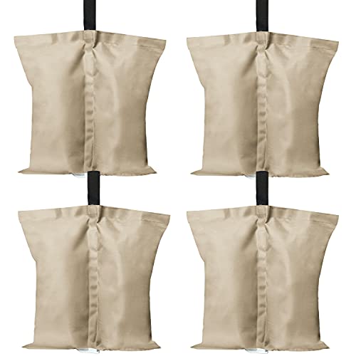 ABCCANOPY Canopy Weights 120 LBS Tent Sand Bags,4-Pack Beige(No Sand) - color: Beige, size: 120 LBS