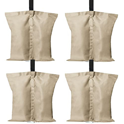 ABCCANOPY Canopy Weights 120 LBS Tent Sand Bags,4-Pack Beige(No Sand) - color: Beige, size: 120 LBS