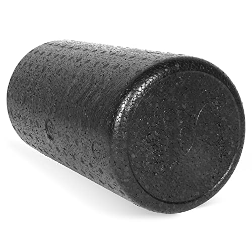 CanDo Black Composite High-Density Foam Rollers for Muscle Restoration Massage Therapy Sport Recovery and Physical Therapy 6" x 12" Round - size: 6" x 12", style: Round